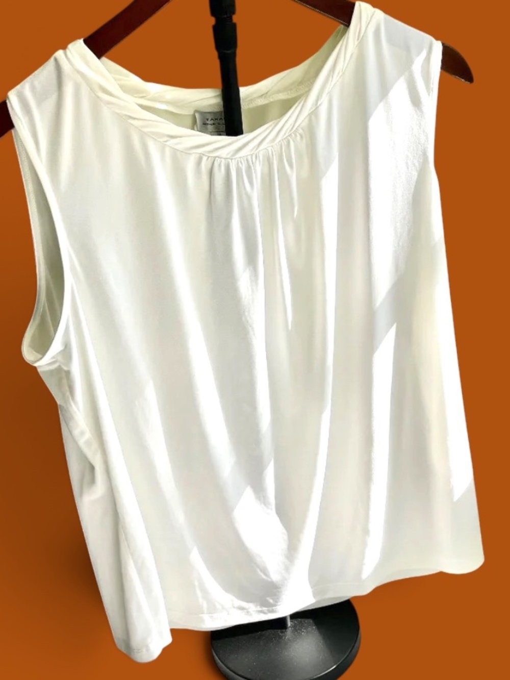 Tahari ASL Cream Sleeveless Suit Blouse 1X